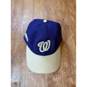 Washington Nationals JMU Hat Cap Strap Back Mens Purple James Madison University
